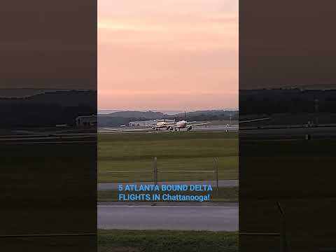 5 Atlanta Bound flights sent to Chattanooga! #flight #travel #delta #boeing #airbus #airport #sunset