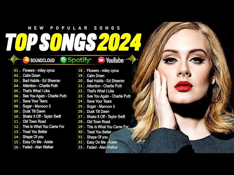 Adele, Rihanna, Taylor Swift, Ed Sheeran, Selena Gomez, The Weeknd, Bruno Mars, Sia🌺🌺Top Hits 2024