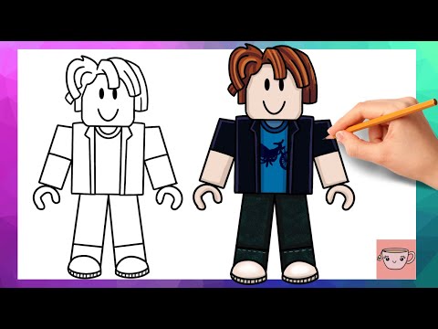 How To Draw Roblox Bacon Hair Boy | Easy Drawing Tutorial