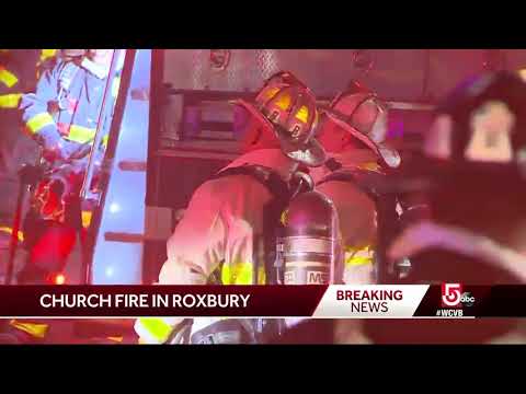 Smoke billows from Roxbury church in 6-alarm fire