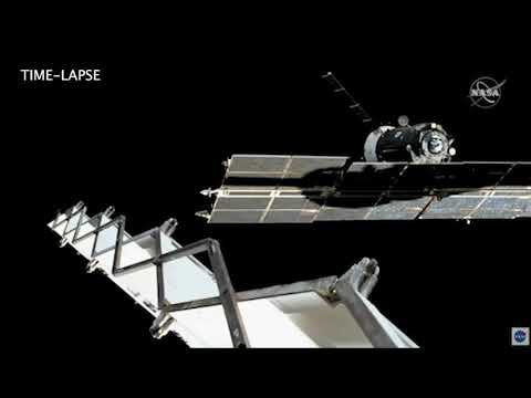 Soyuz carrying crew undocks from Space Station in time-lapse video