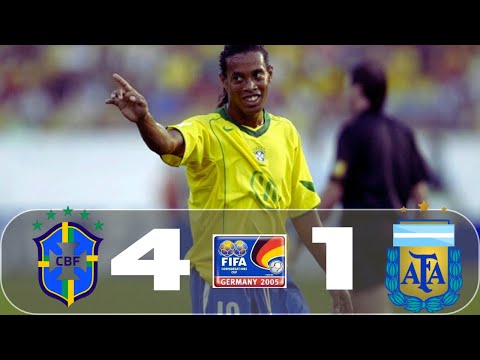 Gols de Brasil 4 x 1 Argentina | Final das Copas das Confederações 2005!