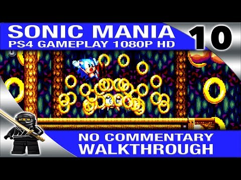 Sonic Mania Walkthrough No Commentary - Part 10 - Lava Reef [PS4 1080P 60fps]