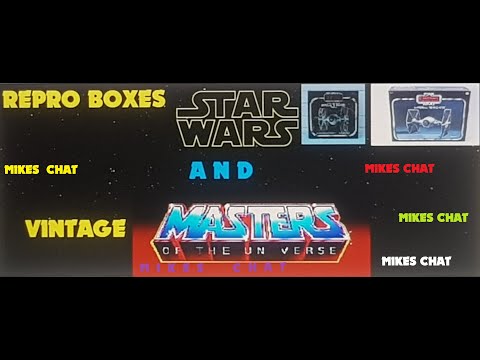 unboxing  2 star wars repro boxes + vintage motu stuff
