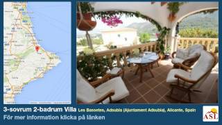 preview picture of video '3-sovrum 2-badrum Villa till salu i Les Bassetes, Adsubia (Ajuntament Adsubia), Alicante, Spain'