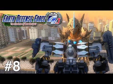 Earth Defense Force 4.1: The Shadow of New Despair (Walkthrough/Gameplay) - Part 8 (Kaiju vs Mech)