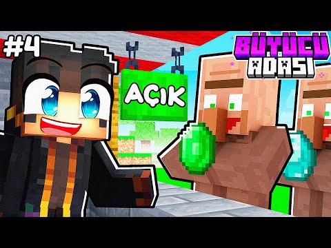 Büyü Dükkanı Açtım! Dişsize Yeni Arkadaş 🔮 #4 | Minecraft Büyücü Adası