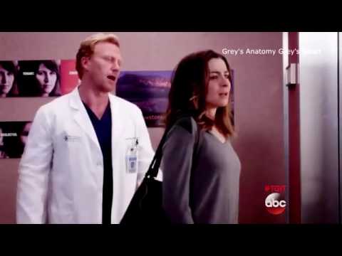 Grey's Anatomy season 12 episode 2 Owen & Amelia kiss in the elevator