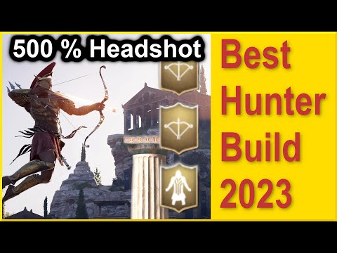 Assassins Creed Odyssey - Best Hunter Build 2023 - 500% Headshot Damage - 25 Million Damage per Shot