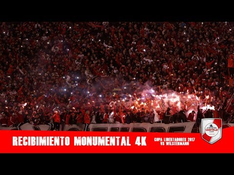 "RECIBIMIENTO MONUMENTAL 4K / River Plate vs Wilstermann / Libertadores 2017" Barra: Los Borrachos del Tablón • Club: River Plate