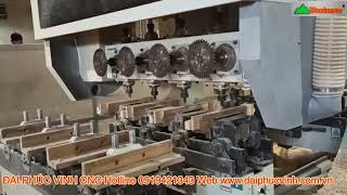 Máy Cnc Trung Tâm 4 Trục 16 Dao Kẹp Phôi Xoay 180 độ Lật Phôi 2 Chiều 3 Mặt