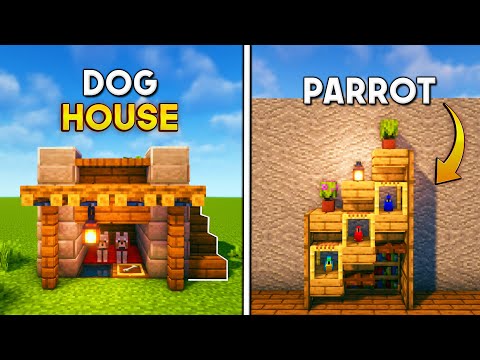 Lerdy - Minecraft: +5 Simple Pet Houses Design & Ideas!
