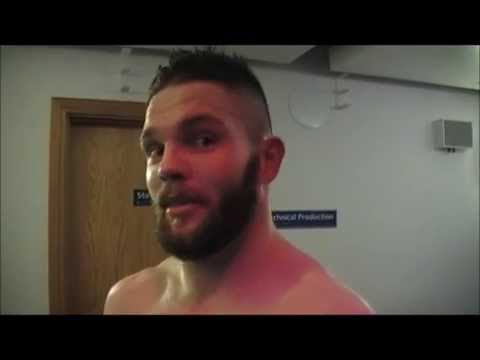 Conrad Cummings reaction after his knock out win over Lajos Munkacsi