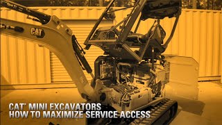Tilt Up Cab on Cat® Next Generation 1-3.5 Ton Mini Excavators