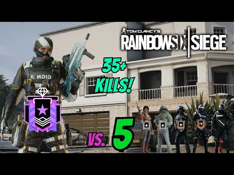 (1v5) 1 Diamond vs. 5  Silvers and Bronzes - Can I Clutch Up? (35+ KILLS) - Rainbow Six Siege