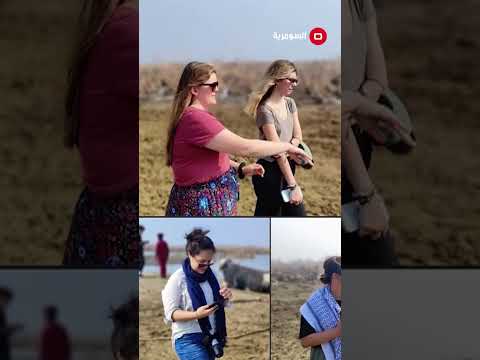 شاهد بالفيديو.. حيوانات غريبة في الأهوار تلفت السياح الأجانب