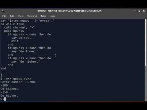 REXX Program to run a "Guess the Number" Game.