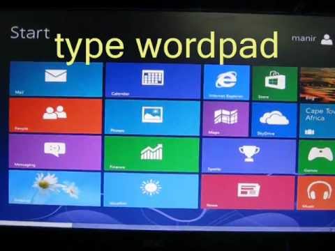 comment trouver wordpad sur windows 8