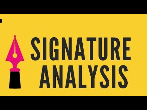 Signature Analysis Class (October 25)