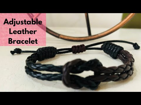 Adjustable Leather Bracelet for Men
