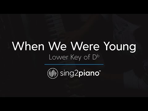 When We Were Young (Lower Key of Db - Piano Karaoke Instrumental) Adele