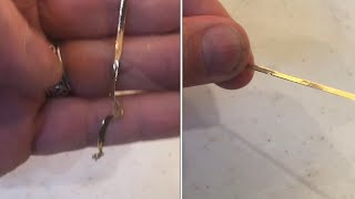 “removing” TWISTS and KINKS in a necklace (jewelry repair) restoring gold, silver chains…