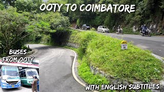 Ooty to Coimbatore in TNSTC Bus | Buses from Ooty | Nilgiri Mountains | Coonoor ghat