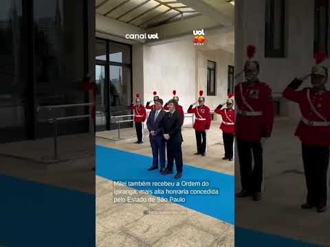 Milei é recebido por Tarcísio com tapete azul e maior honraria de São Paulo
