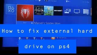 How to fix external hard drive on Ps4
