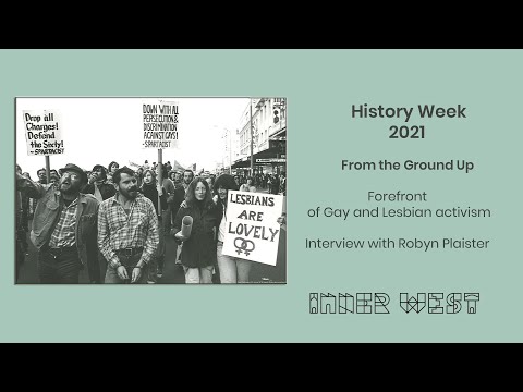 History Week 2021: Forefront of Gay and Lesbian activism Interview with Robyn Plaister