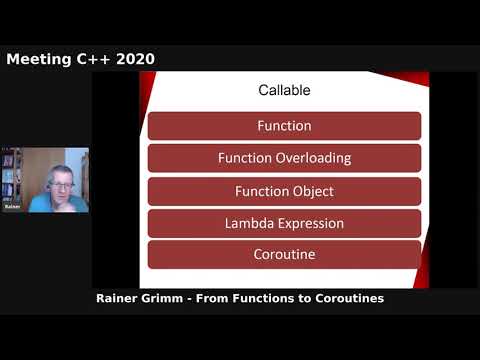 Rainer Grimm - From Functions to Coroutines - Meeting C++ 2020