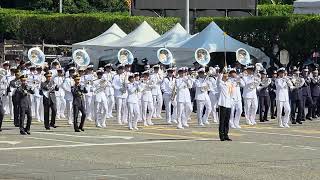 20251006 國慶大會預演『國防部聯合樂儀隊屏障主席台』