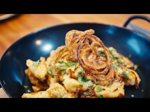 Käsenocken mit Röstzwiebeln | 7Hauben