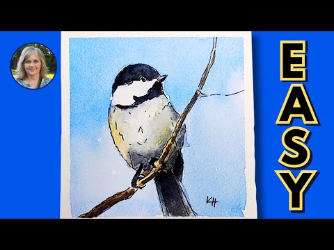 Chickadee Watercolor Painting Tutorial (Beginner-Friendly!)