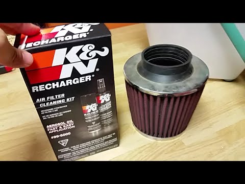 How to clean and re-oil your cold air K&N air filter recharge kit review. (how to use)