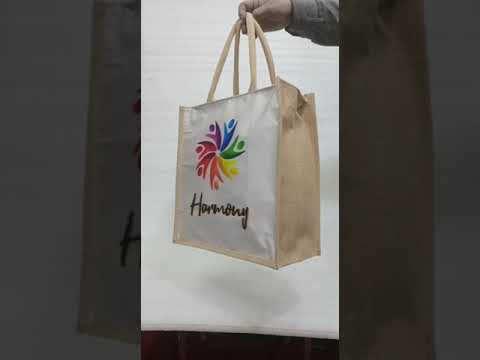 Printed Jute Shopping Bag