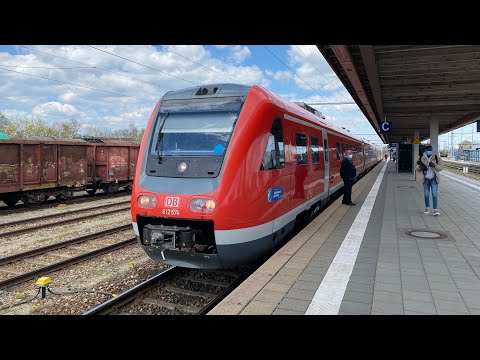 Vollgasmitfahrt mit 160 km/h in der Br 612 von Augsburg Hbf nach Buchloe