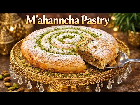 M’hanncha Recipe Almond M’hanncha pastry كيك محنشه باللوز Almond Pastry Cake