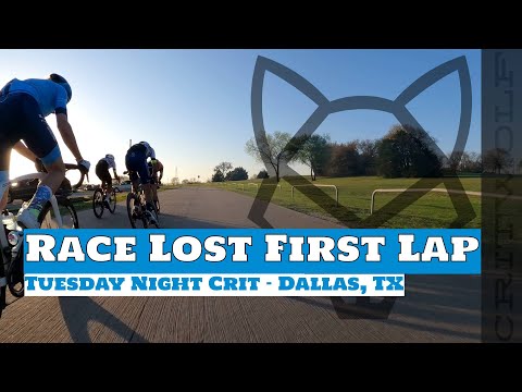 CRITWOLF how to lose in the first lap! Tuesday Night Crit - Dallas, TX