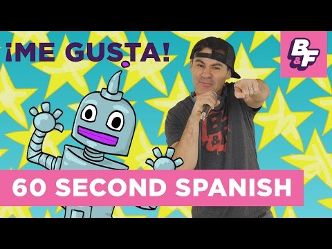 Learn Spanish Verb Infinitives ("I like to...") with BASHO & FRIENDS - 60 Second Spanish - Me gusta