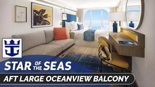 Star of the Seas | Aft Large Ocean View Balcony Stateroom Tour | Royal Caribbean Cruise Line 2026