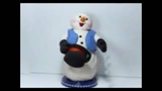 (DOM2010 REUPLOAD) Gemmy Prototype 2002 Spinning Snowflake Snowman FACTORY VIDEO