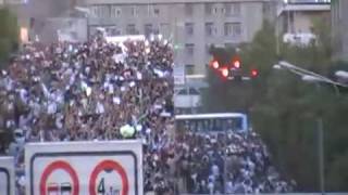 Riot in tehran streets after election day  تظاهرات در پل حافظ