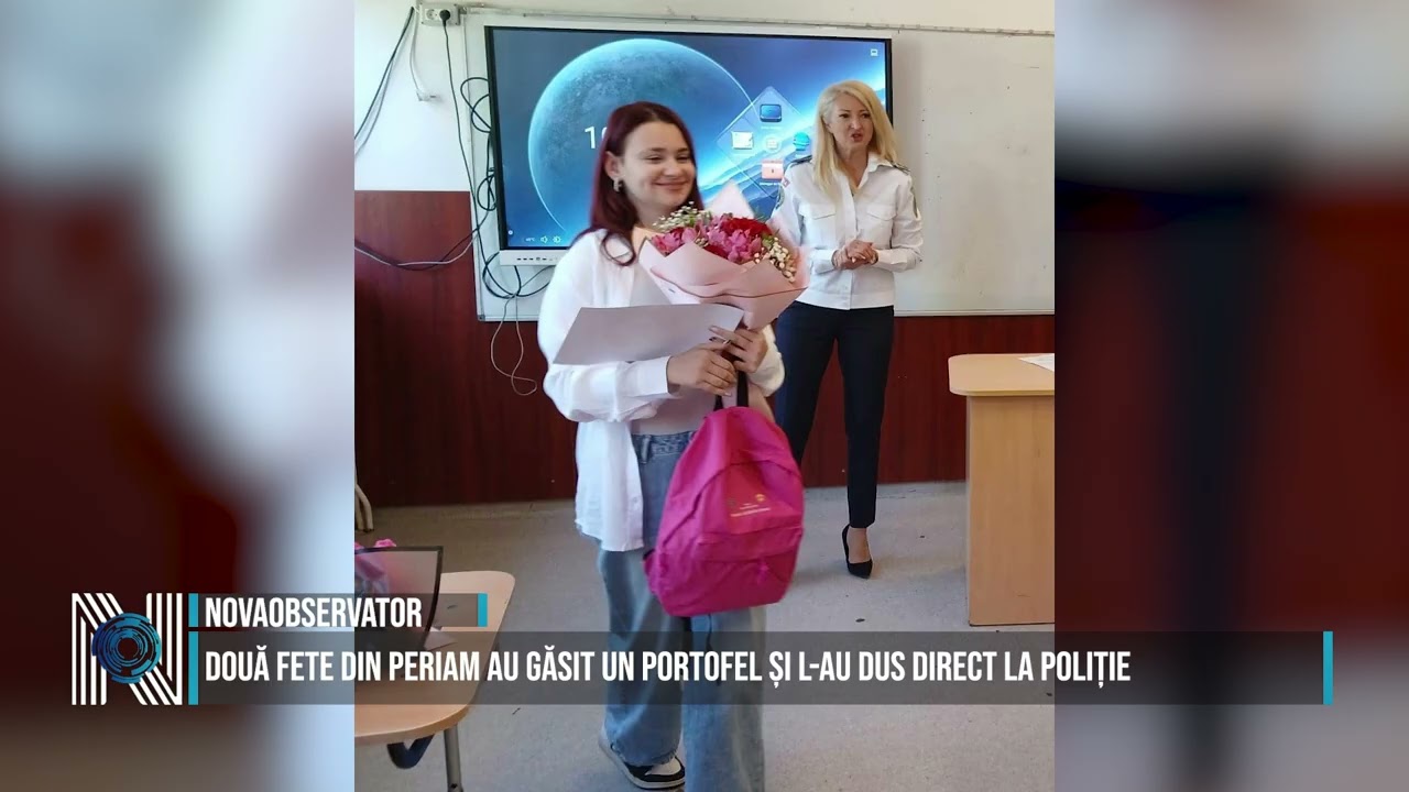 Două fete din Periam au găsit un portofel și l-au dus direct la poliție