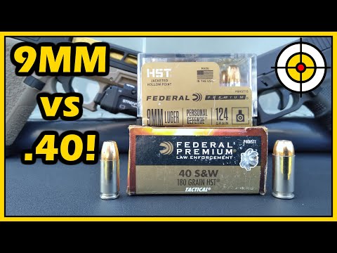9MM vs .40 S\u0026W! Federal HST AMMO!