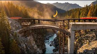 Replacing a Wooden Bridge with a Modern Concrete Bridge | Mountain Highway Bridge