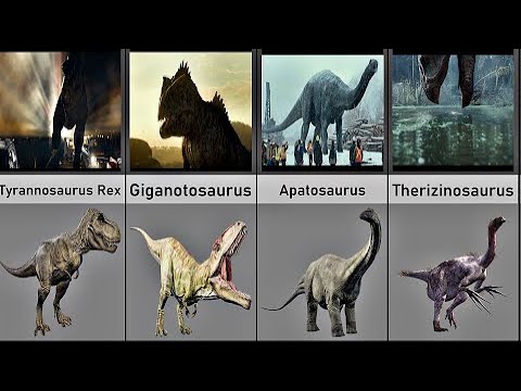 JURASSIC WORLD DOMINION ALL DINOSAURS COMPARISON