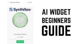 Synthflow AI Widget - Complete Beginners Guide