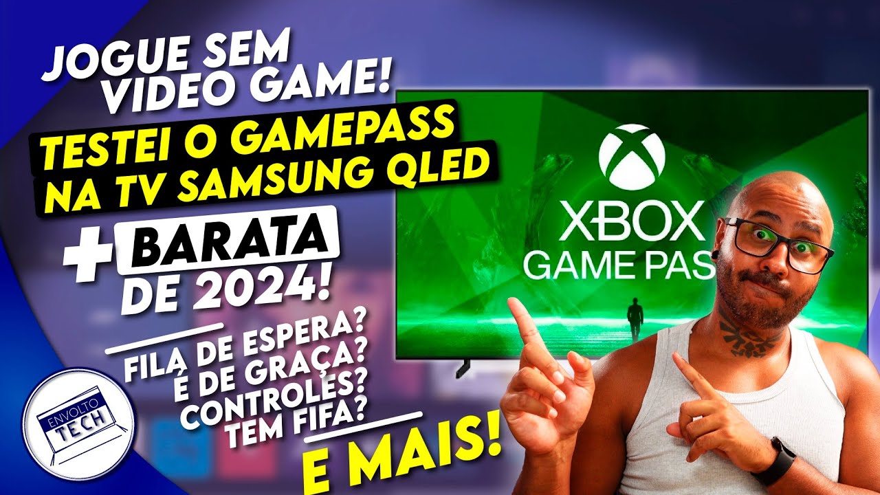Testando o GAME PASS XCLOUD na TV Samsung 2024 (Qled Q60D) Controles InputLag Fila de espera e MAIS