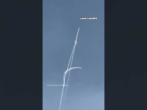 The moment the Russian fighter jet being shot down in the skies over Ukraine #warinukraine #shorts